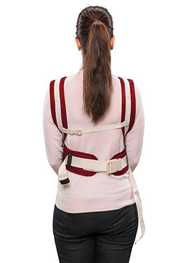 MELVIS Baby Carrier Bag with 4 Carry Positions, Adjustable Hands-Free Baby Toddler Front & Back Carrier for 4 to 24 Months Baby, Baby Sefty Belt/Child Safety Strip, Max Weight Up to 15 Kgs (Maroon) - Image 4