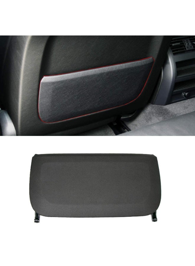 Genuine Leather Seat Back Pocket Cover for BMW 5 Series F10 F11 F07, 7 Series F01 F02 - Black Front Row Replacement Panel with Upgraded ABS+PC Bracket - Image 1