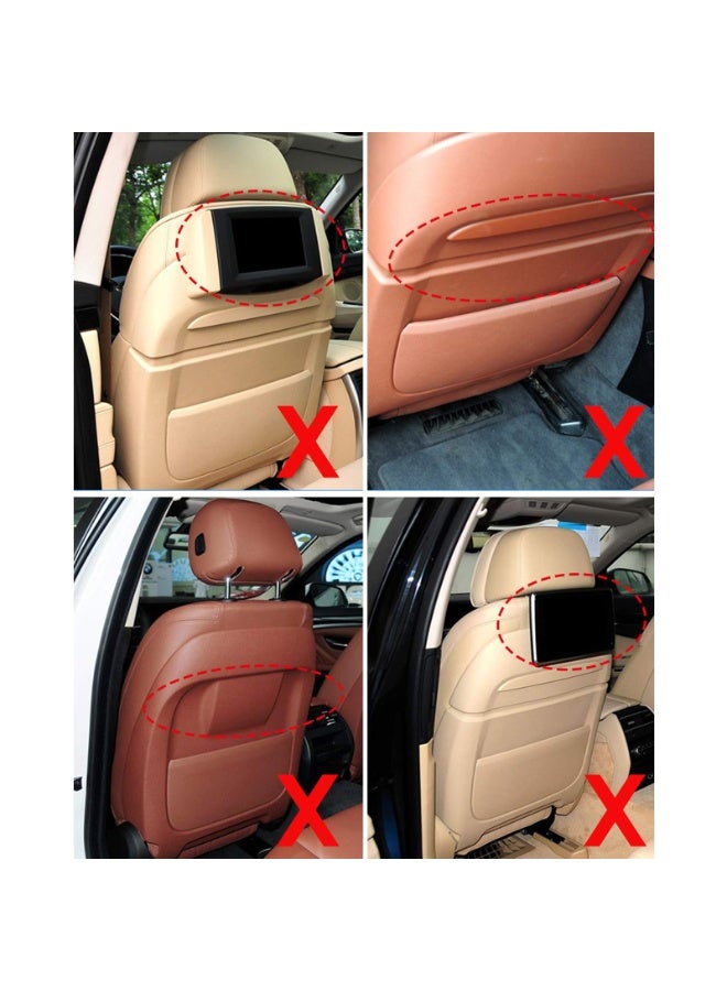 Genuine Leather Seat Back Pocket Cover for BMW 5 Series F10 F11 F07, 7 Series F01 F02 - Black Front Row Replacement Panel with Upgraded ABS+PC Bracket - Image 5