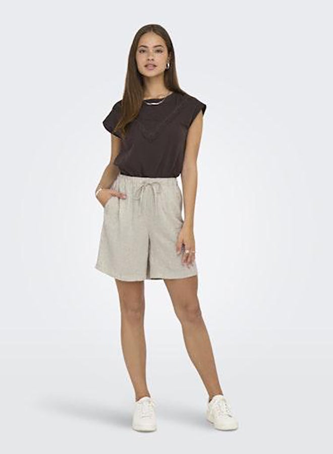 ONLY Onlsiesta Mw Pull-Up Lin Bl Shorts Noos - Image 1