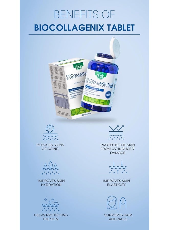 ESI Biocollagenix Anti-Aging Marine Collagen Supplement, 1000mg (120 Tablets) - Image 2