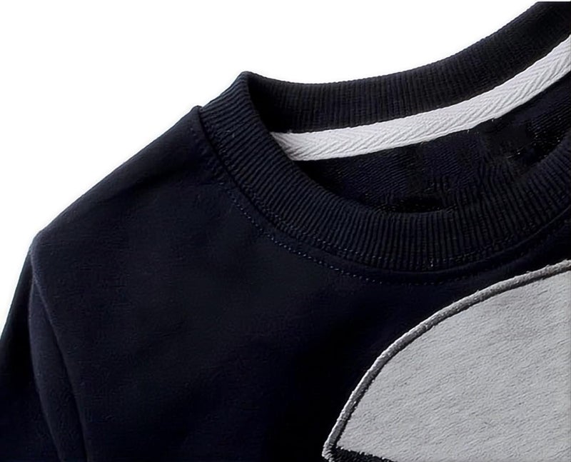 CM-Kid Little Boys' Elephant Long Sleeve T-shirt Cartoon Head Sweatshirt, Black, 4T - Image 4