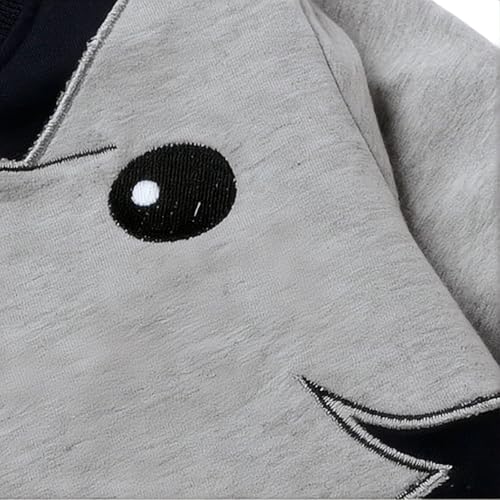 CM-Kid Little Boys' Elephant Long Sleeve T-shirt Cartoon Head Sweatshirt, Black, 4T - Image 3
