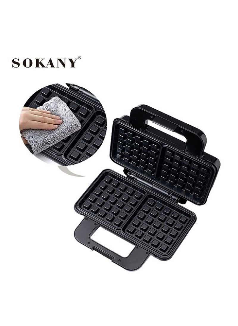 sokany Sokany  2 Slice Waffle Maker With Double Side Heating -1000 Watt (SK-BBQ-225)  - Image 5