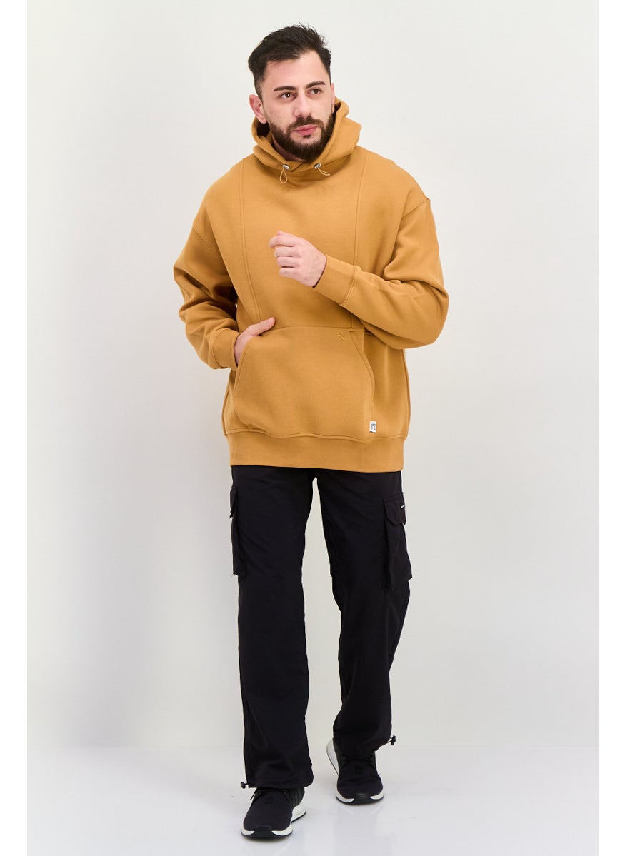 PUMA - Men Sportswear Fit Brand Logo Training Hoodies, Brown - Image 1