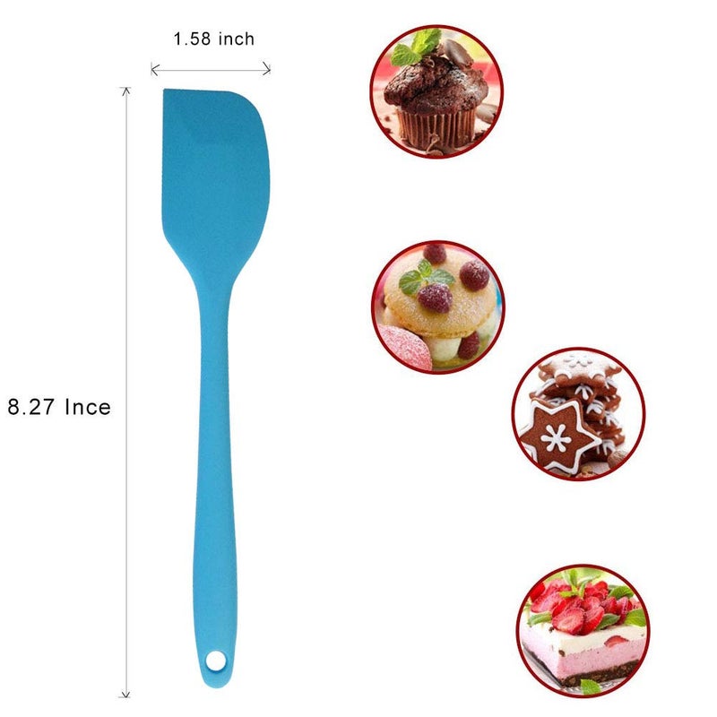 zYoung 4 Pcs Silicone Spatulas  Rubber Spatula Heat Resistant Seamless One Piece Design Flexible Scrapers Baking Mixing Tool Small - Image 3