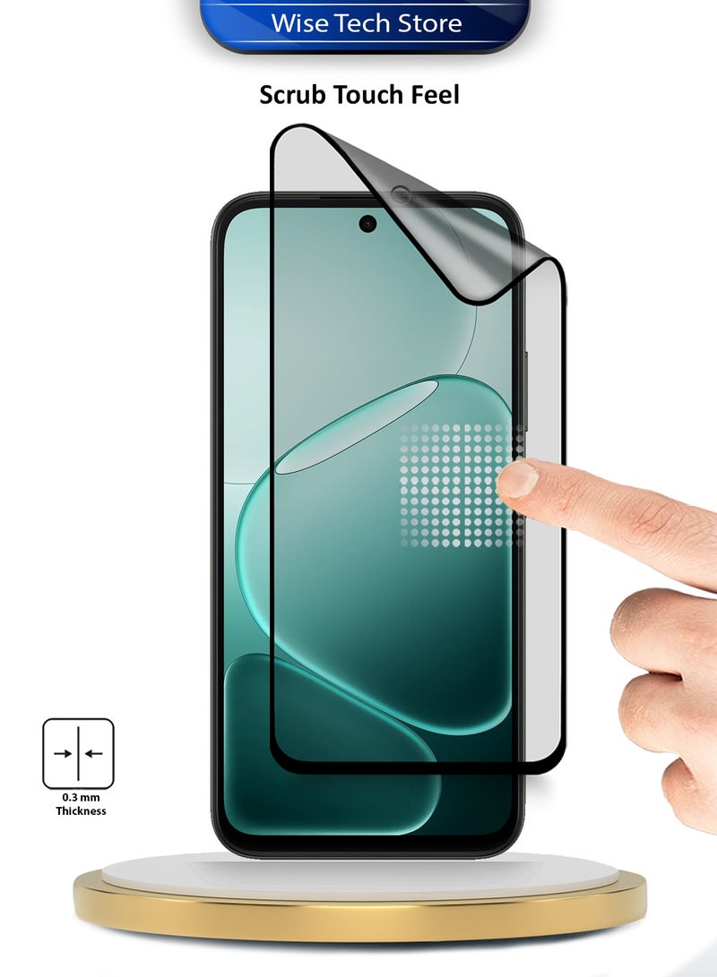 دبليو تيك حماية شاشة مرنة مطفية كاملة الغراء من السيراميك النانوي لهاتف Oppo A6x 5G 2025 بريميوم (MSCNMN) - شفاف/أسود - Image 4