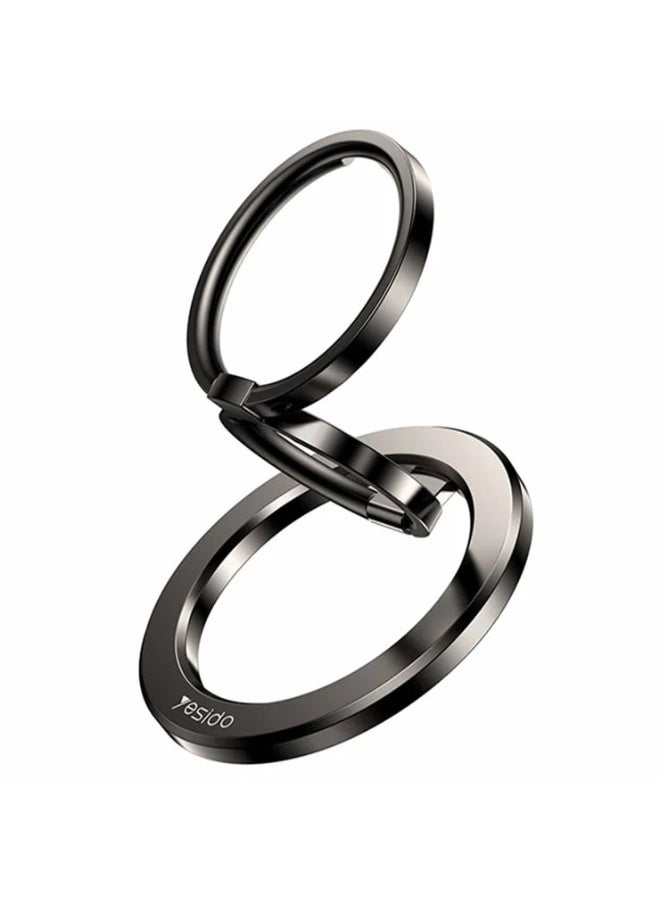 Yesido C206 Zinc Alloy 180 Degree Dlip And Fold Built-in N52 Double Ring Metal Folding Ring Phone Holder, Strong Magnetic Force, Lightweight and Convenient - Image 1