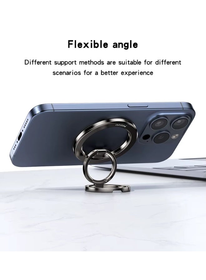 Yesido C206 Zinc Alloy 180 Degree Dlip And Fold Built-in N52 Double Ring Metal Folding Ring Phone Holder, Strong Magnetic Force, Lightweight and Convenient - Image 4