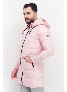 Reebok Men Sportswear Fit Hooded Long Sleeve Training Quilted Jackets, Pink  - Image 4