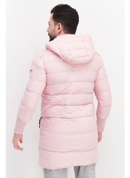 Reebok Men Sportswear Fit Hooded Long Sleeve Training Quilted Jackets, Pink  - Image 2