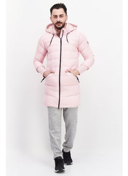 Reebok Men Sportswear Fit Hooded Long Sleeve Training Quilted Jackets, Pink  - Image 3
