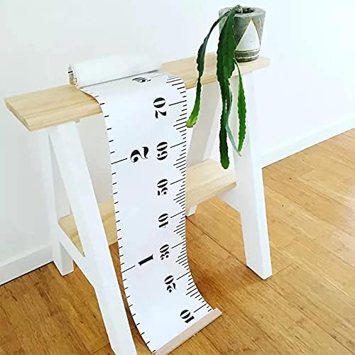 MinoMia Kids Growth Chart, Wood Frame Fabric Canvas Height Measurement Ruler from Baby to Adult for Child's Room Decoration 7.9 x 79in (7.9 x 79in, White & Black) - Image 5