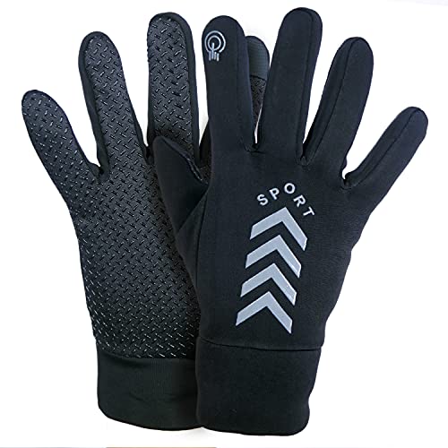 ZaySoo Men's Racing Gloves for Bikers Dust Protection (Black with Grey Arrow, Full Finger) - Image 1