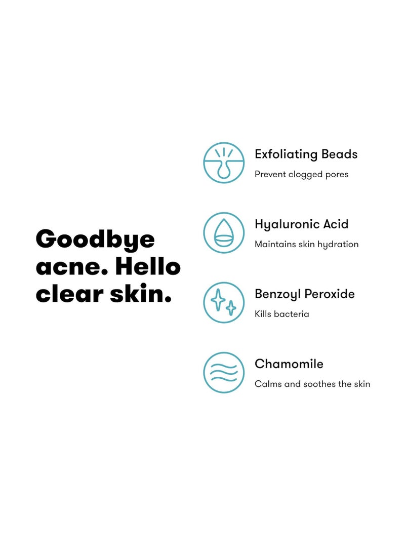 Proactiv - Proactiv Acne Cleanser - Benzoyl Peroxide Face Wash and Acne Treatment - Daily Facial Cleanser and Hyularonic Acid Moisturizer with Exfoliating Beads - 60 Day Supply, 4 Oz - Image 1