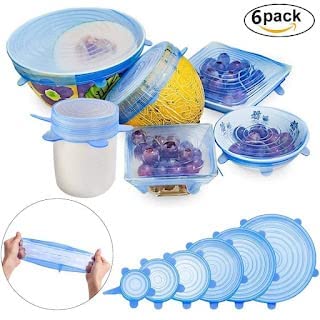 GS E-Com Silicone Stretch Lids, Set of 6 Multi Size Reusable Silicone Lids Food and Bowl Covers, Dishwasher and Freezer Safe (multicolor) - Image 3