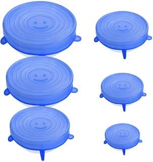 GS E-Com Silicone Stretch Lids, Set of 6 Multi Size Reusable Silicone Lids Food and Bowl Covers, Dishwasher and Freezer Safe (multicolor) - Image 2