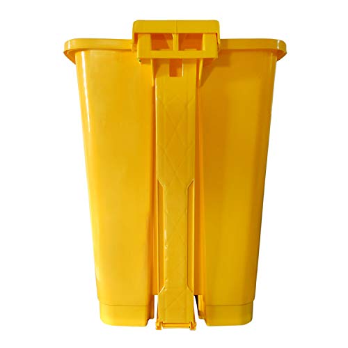 PUFFIN Pedal Dustbin 30 Litre Plastic Yellow Color - Image 5