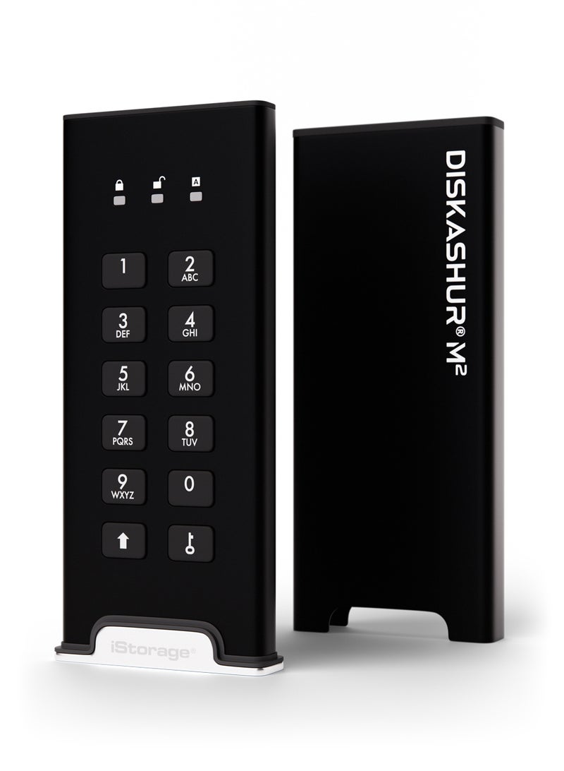 iStorage diskAshur M2 1TB -PIN authenticated, Hardware encrypted USB 3.2 Portable SSD -Ultra-Fast -FIPS Compliant -Rugged & Portable - Image 1