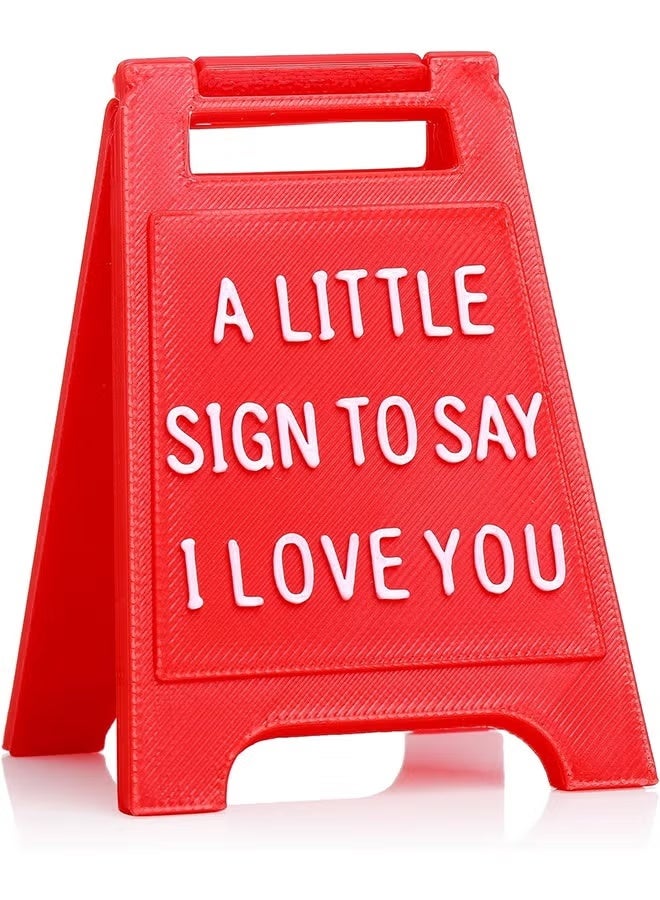JUE-FISH Valenti Valentines Day Gifts Romantic I Love You Sign Figurines Fun Boyfriend Valentine's Day Gift Cute Birthday, Christmas, Wedding Gift for Girlfriend, Wife, Fiancee Mini Sign Decoration - Image 1