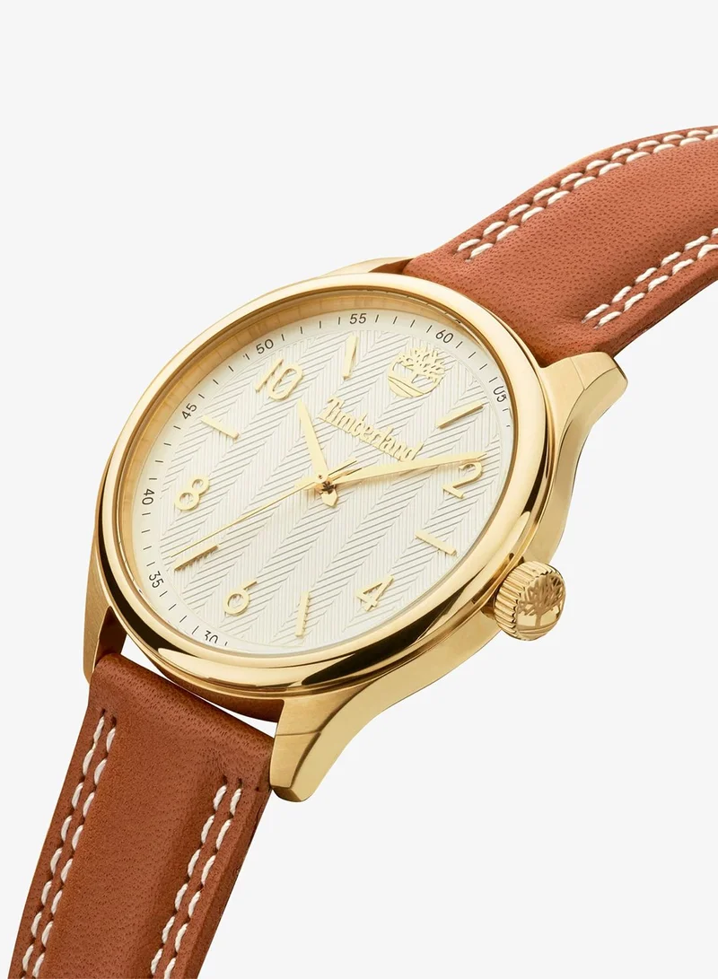 Timberland Odiorne Women's Watch Analog White Dial Brown Leather Strap
