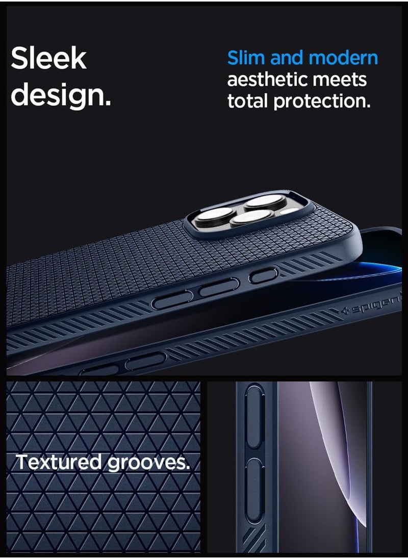 Spigen - Liquid Air for iPhone 16 Pro Max Case Cover (2024) - Navy Blue - Image 1