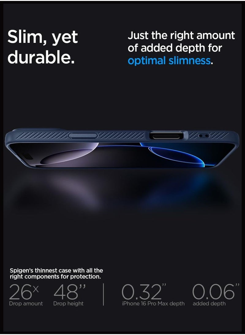 Spigen - Liquid Air for iPhone 16 Pro Max Case Cover (2024) - Navy Blue - Image 1