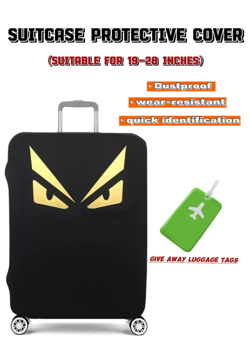 TNGames Thickened & High-Elasticity Luggage Cover (Fits 19-32 Inch Suitcases) + Free Macaron Apple Green PVC Luggage Tag | Dustproof & Scratch-Resistant | Quick Airport Identification  - Image 1
