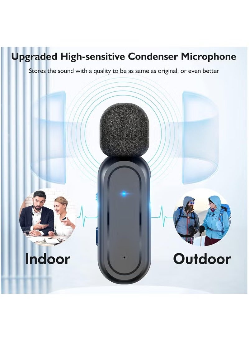 Wireless Lavalier Microphone for iPhone 15 | Android phones | Laptop and other USB C Devices | Plug and Play Mini Mic with Charging Bin Earbud for YouTube TikTok Live Streaming Gaming (2 Type C Mics) - Image 5