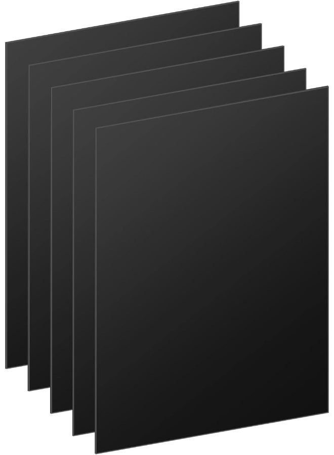 TPGP 5pcs Black Acrylic Sheet 1.7mm Thick Plastic Sheets Boards Acrylic Plastic Panel Sheets for Picture Frame DIY Projects Painting Display, 18 x 13cm - Image 1
