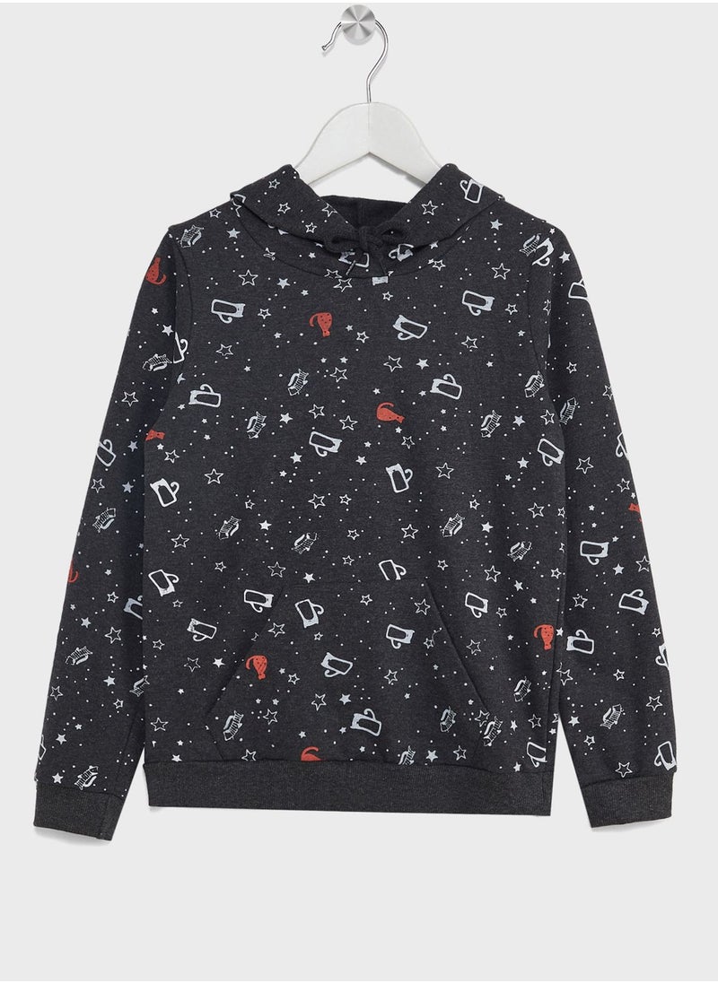 Pinata - Girls All Over Printed Hoodie With Pocket - Image 1