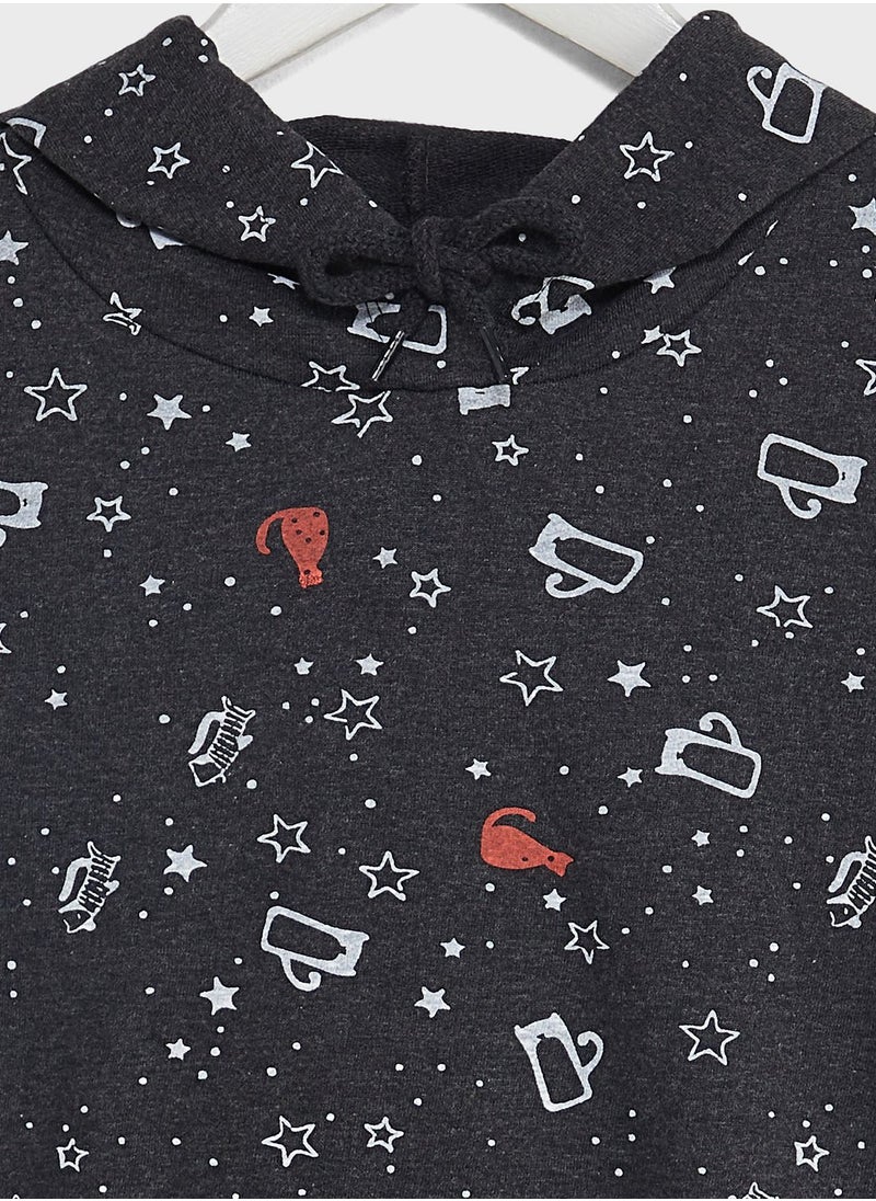 Pinata - Girls All Over Printed Hoodie With Pocket - Image 1