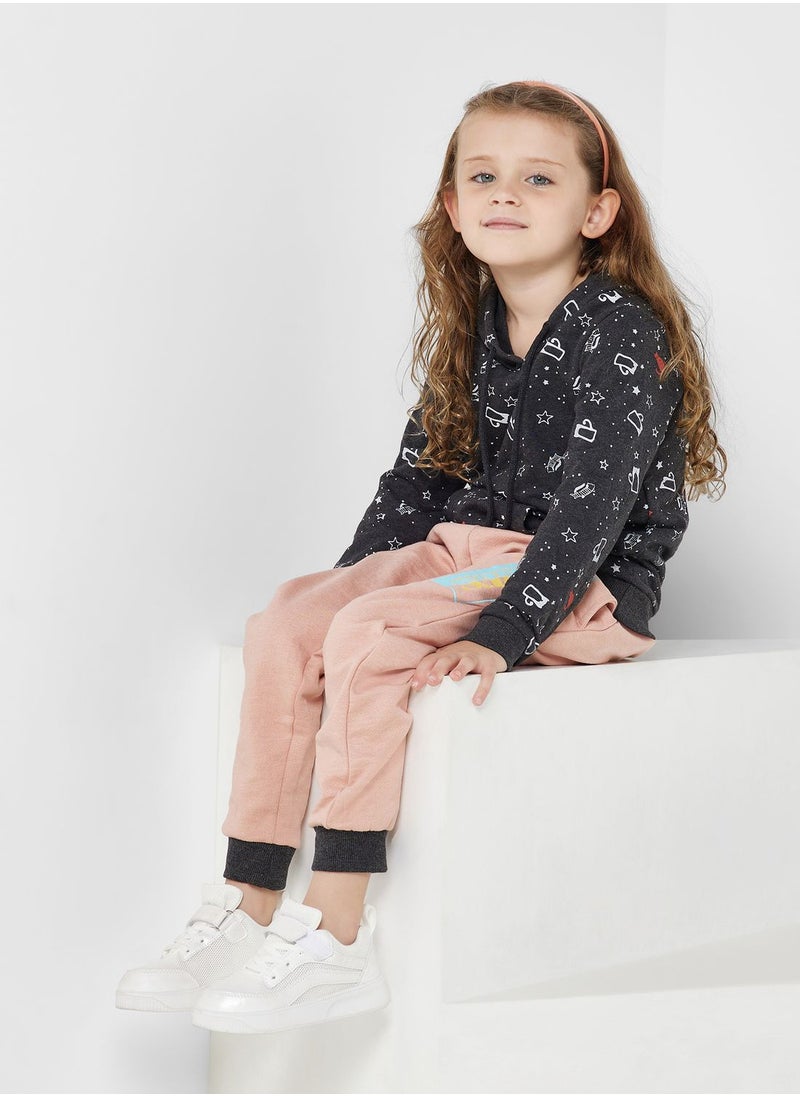 Pinata - Girls All Over Printed Hoodie With Pocket - Image 1