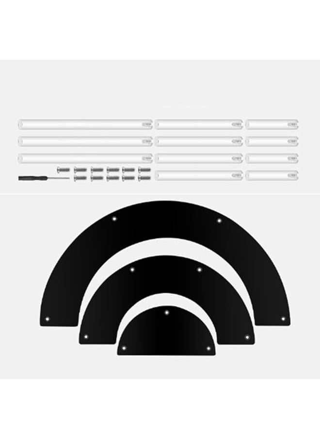 erorex 3 Tier Step Riser Acrylic Risers Display Stand Half Moon Dessert Stand For Display Or Collections For Retail Shoe Showcase Jewelery  - Image 3