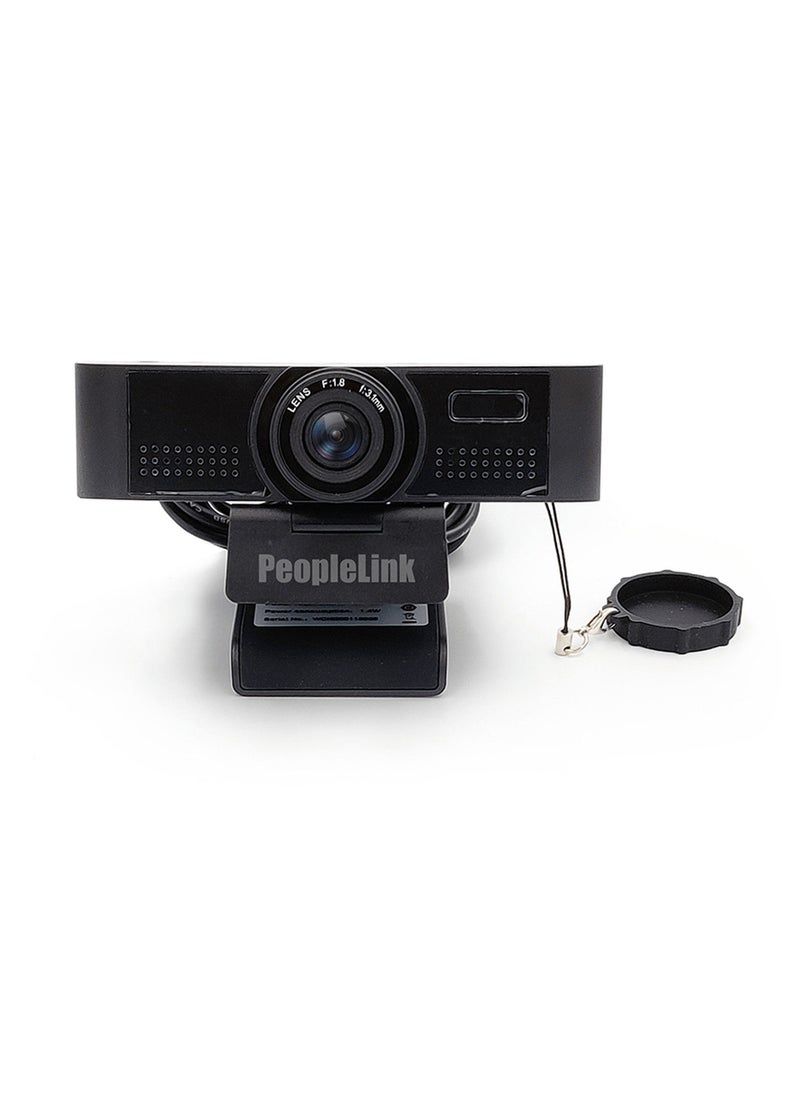 PeopleLink i8 Full HD Webcam, Black - Image 1