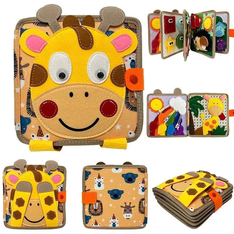 Sensory Book 20*20*6 Cm Engaging Felt Fabric Montessori Toy - Portable Travel Size Early Learning Toy for Toddlers Ages 1-6 Preschoolers - Image 2
