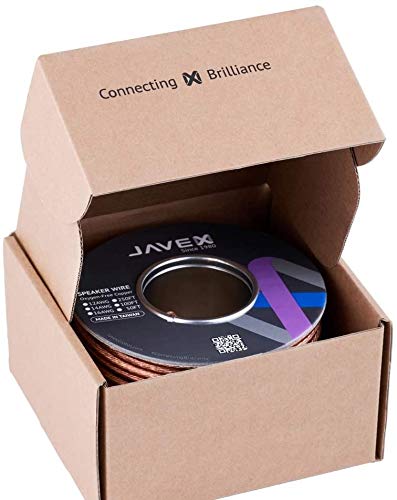 JAVEX 14-Gauge AWG Audio Speaker Wire Cable (100 FT), [OFC Oxygen-Free Copper] Thin Flat Cable for Automotive Car Stereo Audio, HI-FI Stereo, Home Theater - Image 5
