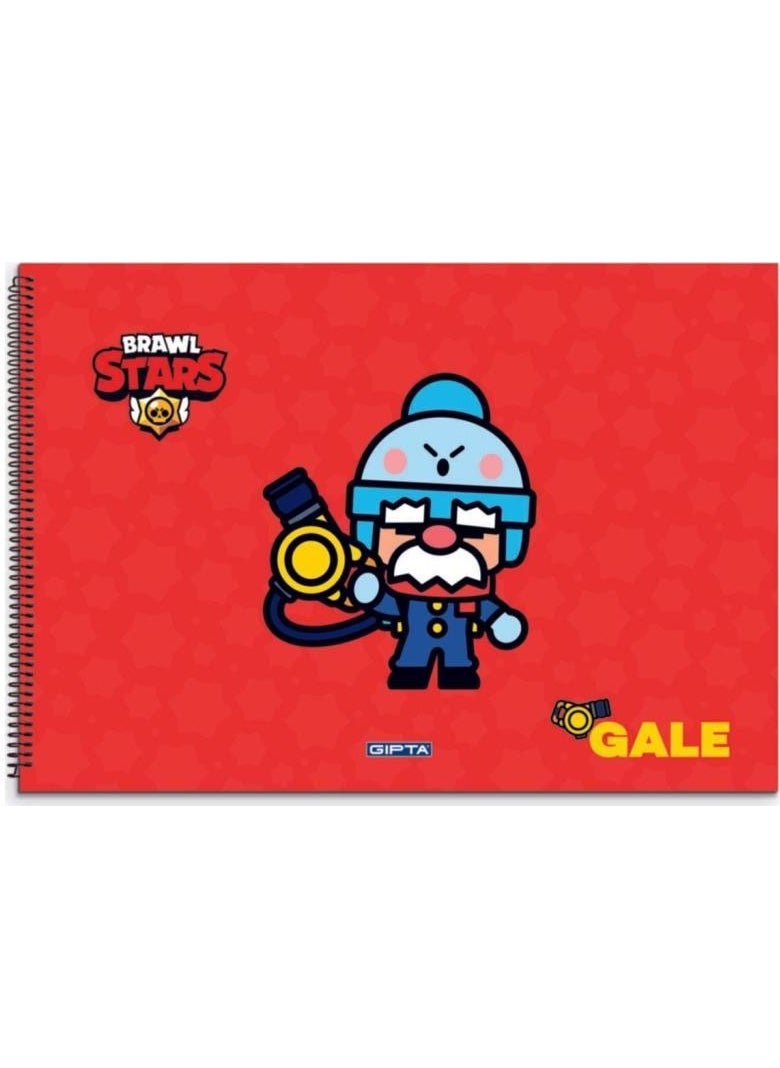 Gıpta 17 x 24 Brawl Star Spiral Drawing Book 15 Sheets  - Image 1