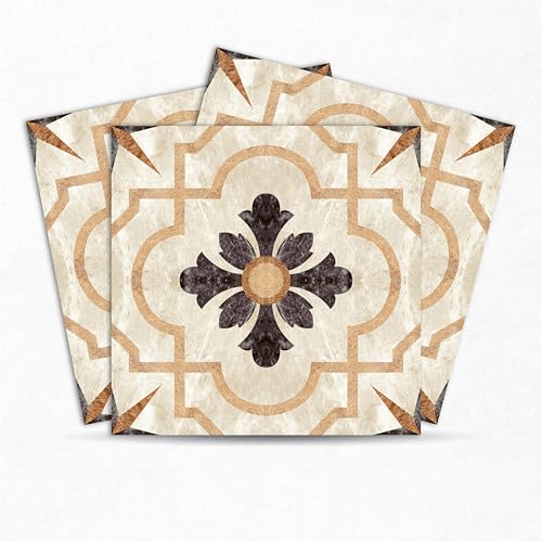 MOSAICOWALL Mosaicowall DIY Peel and Stick Self Adhesive Floor Tiles for Kitchen Living Room Matte Flooring Tile FST00312 Pcs 6 X 6 Inches  - Image 1
