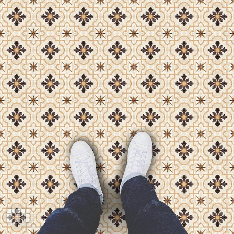 MOSAICOWALL Mosaicowall DIY Peel and Stick Self Adhesive Floor Tiles for Kitchen Living Room Matte Flooring Tile FST00312 Pcs 6 X 6 Inches  - Image 3