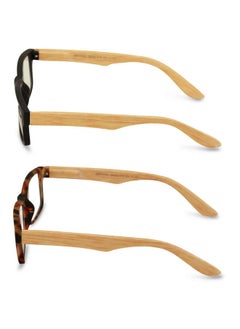 V.W.E. 2 Pairs Of Wood Grain Printed Temple Arm Reading Glasses Spring Hinge Men Women Readers (1 Black 1 Tortoise 1.75)  - Image 3