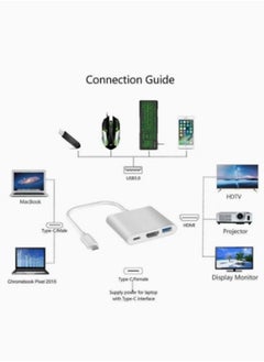 joyzzz USB Type C 3 in 1 4K HDMI Switch Output USB C Charging Port For MacBook Samsung Huawei Apple Converter  - Image 4