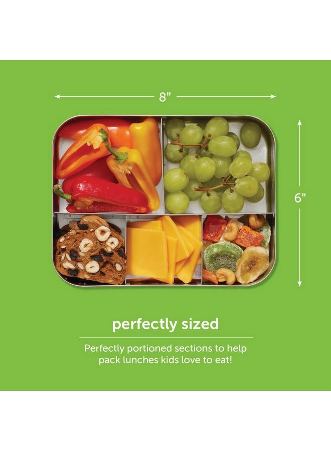 LunchBots (Pink) - Uno Stainless Steel Food Container - Open Design Perfect for Sandwiches, Wraps, Salads or a Small Meal - Eco-Friendly, Dishwasher Safe and BPA-Free - Pink Dots - Image 4