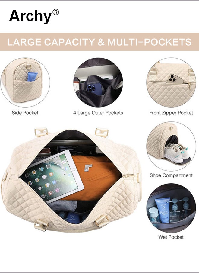 Archy Large Capacity Duffle Bag and a Small Zipper Pouch Bag Combination Set Unisex Multi-Functional Waterproof Shoulder Crossbody Bags Sets for Travel Business Trip or Gym Suitable for both Women and Men - Image 4