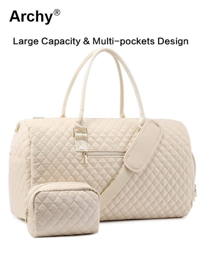 Archy Large Capacity Duffle Bag and a Small Zipper Pouch Bag Combination Set Unisex Multi-Functional Waterproof Shoulder Crossbody Bags Sets for Travel Business Trip or Gym Suitable for both Women and Men - Image 2