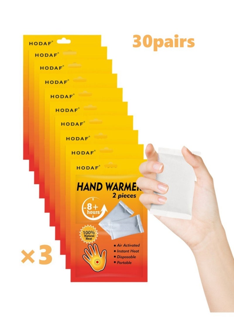 Hodaf 30Pairs Hand Warmers,Body Warmers,Winter Foot Warmers for Skiing,Camping, Hiking or Fishing - Image 1