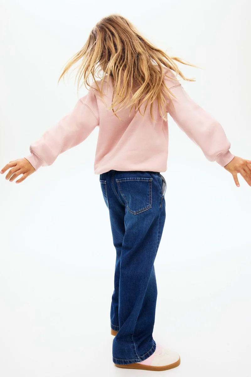 H&M Motif-detail wide leg jeans