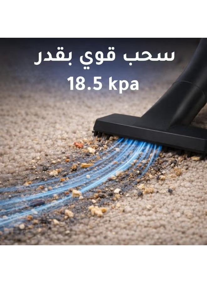 Dinex 3-in-1 vacuum cleaner for wet and dry cleaning and blowing, with 1200W power and 18.5 kPa suction, made of stainless steel, with a 15-liter capacity. - Image 3