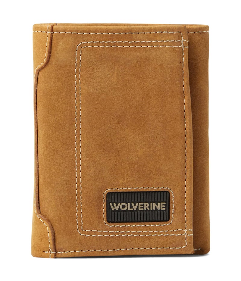 WOLVERINE Men's Leather Trifold, RFID Protected, Brown, One Size - Image 5