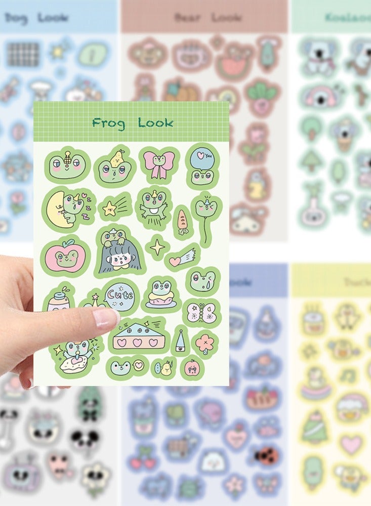 AuliceVerse 8 Style Cute Cartoon Animal Stickers Waterproof DIY Decor for Journals Phone Cases Notebooks - Image 3